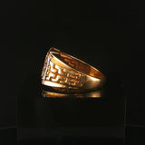 14k Yellow Gold and Diamond 7g Men's Fancy Ring Size 10.25