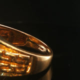 14k Yellow Gold and Diamond 7g Men's Fancy Ring Size 10.25