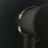 18k Tri Tone Gold and Diamond 32.2g Solid Heavy Flex Cuff Bracelet Italy 7"