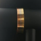 18k Tri Tone Gold and Diamond 32.2g Solid Heavy Flex Cuff Bracelet Italy 7"