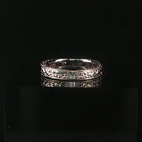 18k White Gold Ruby and Diamond Vintage Band Ring Size 6.5