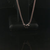 18k White Gold Pearl and Diamond Popcorn Link Lariat Necklace Italy 17.5"