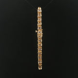 14k Yellow Gold and 3.20cttw Diamond Heavy Vintage Tennis Bracelet 6.5"