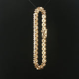 14k Yellow Gold and 3.20cttw Diamond Heavy Vintage Tennis Bracelet 6.5"