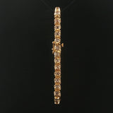 14k Yellow Gold and 3.20cttw Diamond Heavy Vintage Tennis Bracelet 6.5"