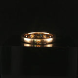 14k Yellow Gold and 0.70cttw Round and Baguette Cut Diamond Band Ring Size 6.5