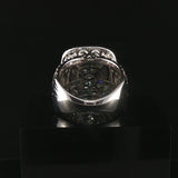 14k White Gold and 3cttw Diamond Large Cluster Ring Size 7