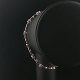 14k White Gold and 1cttw Diamond Cluster Floral Link Bracelet 7.25"
