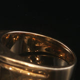 14k Yellow Gold and 0.50cttw Diamond Solid Men's Ring Size 8