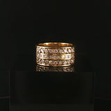 14k Yellow Gold and 1cttw Diamond Vintage Band Ring Size 7.5
