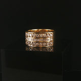 14k Yellow Gold and 1cttw Diamond Vintage Band Ring Size 7.5