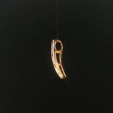 14k Yellow Gold Rainbow Sapphire and 0.15cttw Diamond Slide Pendant 1"