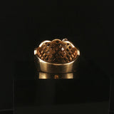 14k Yellow and White Gold Diamond Vintage Butterfly Ring Size 7.75
