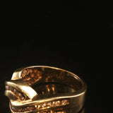 14k Yellow Gold and 0.50cttw Diamond Vintage Interwoven Band Ring Size 7.5