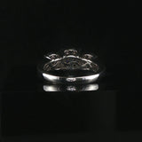 14k White Gold and 0.60cttw Three Diamond Cluster Ring Size 5.5