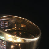 18k Yellow and White Gold Ruby and 1cttw Diamond Solid Men's Ring Size 9.5