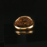 18k Yellow Gold and 0.40cttw Diamond Vintage Curved Band Ring Size 5