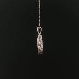 14k White Gold and 0.50cttw Diamond Floating Pear Shape Pendant Necklace 20"