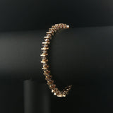 14k Yellow Gold and 3.50cttw Diamond Solid Vintage Bar Link Tennis Bracelet 7"