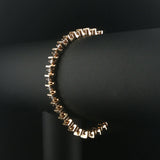 14k Yellow Gold and 3.50cttw Diamond Solid Vintage Bar Link Tennis Bracelet 7"
