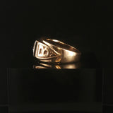 14k Yellow and White Gold 1cttw Diamond Men's Vintage Pinky Ring Size 6.25
