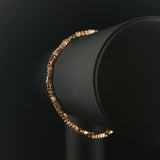 14k Yellow Gold Sapphire and 1cttw Diamond Fancy Heart Link Bracelet 7"