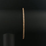 14k Yellow Gold and 2cttw Diamond Solid Vintage Tennis Bracelet 7"