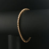 14k Yellow Gold and 2cttw Diamond Solid Vintage Tennis Bracelet 7"