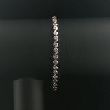 14k White Gold and 0.50cttw Diamond Ladies S Scroll Link Bracelet 7"