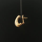 14k Yellow Gold and 0.75cttw Diamond Fancy Huggie Earrings