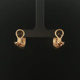 14k Yellow Gold and 0.75cttw Diamond Fancy Huggie Earrings