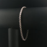 14k White Gold and 1cttw Diamond Vintage S Link Tennis Bracelet 8"