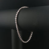 14k White Gold and 1cttw Diamond Vintage S Link Tennis Bracelet 8"