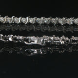 14k White Gold and 1cttw Diamond Vintage S Link Tennis Bracelet 8"