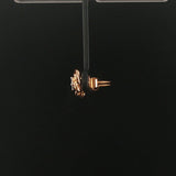 18k Rose Gold and 0.50cttw Cluster Diamond Vintage Floral Stud Earrings