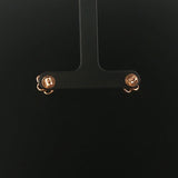 18k Rose Gold and 0.50cttw Cluster Diamond Vintage Floral Stud Earrings