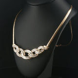 14k Yellow Gold and 2cttw Diamond Pendant Herringbone Link Necklace 18"