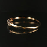 14k Yellow and White Gold 1cttw Diamond Vintage Bangle Bracelet 7.25"