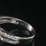 14k White Gold 2.95ct Natural Emerald and Diamond Halo Ring Size 7
