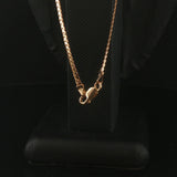 14k Yellow Gold and 1.50cttw Diamond Pendant Herringbone Link Necklace Italy 18"