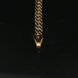 14k Yellow Gold and 1.50cttw Diamond Pendant Herringbone Link Necklace Italy 18"