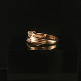 14k Yellow Gold 0.50cttw Diamond Two Row Band Ring Size 5.5