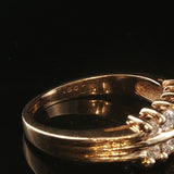 14k Yellow Gold 0.50cttw Diamond Two Row Band Ring Size 5.5