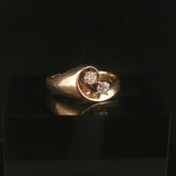14k Yellow Gold 0.30cttw Two Diamond Fancy Ring Size 7.5