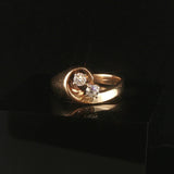 14k Yellow Gold 0.30cttw Two Diamond Fancy Ring Size 7.5