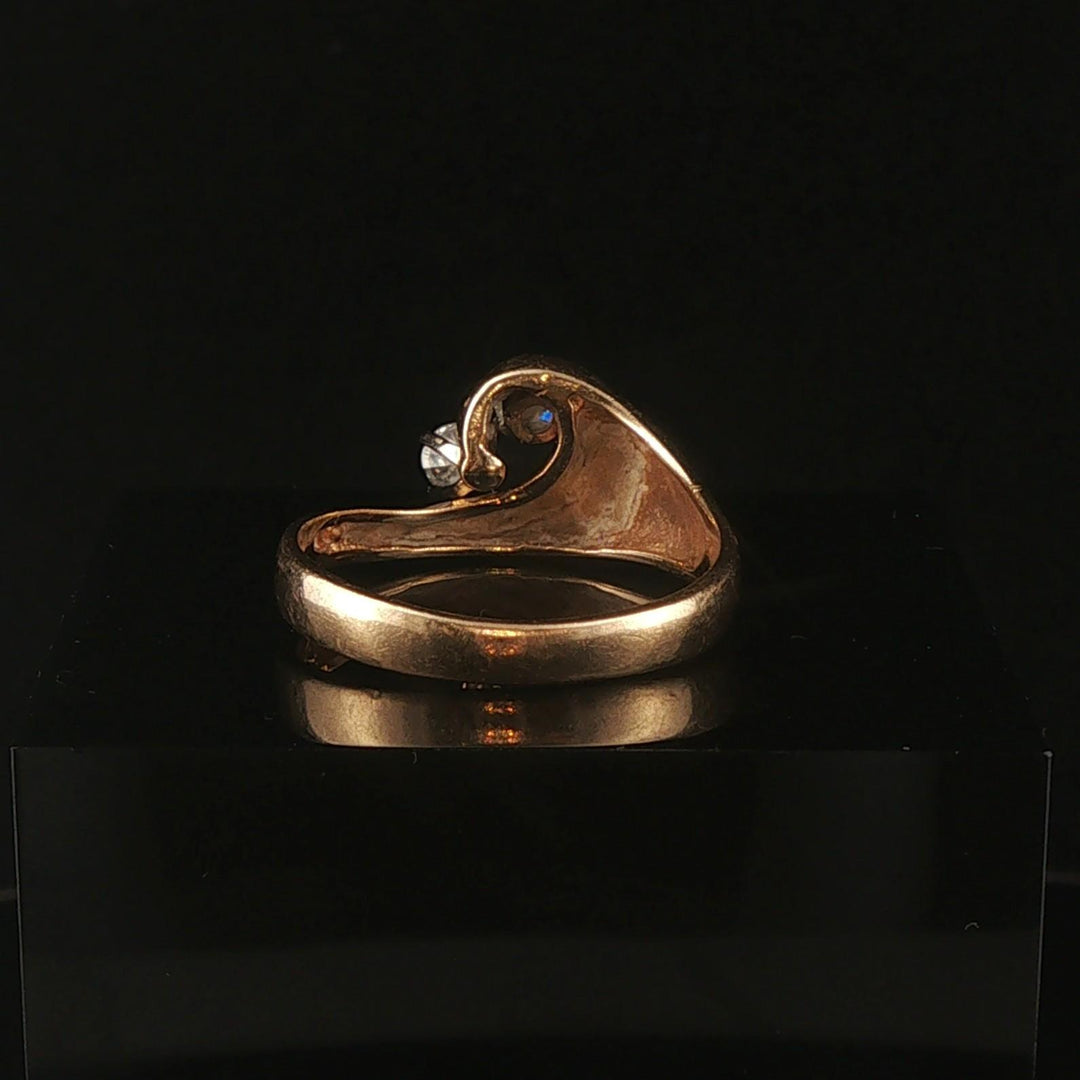 14k Yellow Gold 0.30cttw Two Diamond Fancy Ring Size 7.5