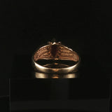 14k Yellow Gold Ruby and Diamond Vintage Band Ring Size 9.5