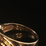14k Yellow Gold Ruby and Diamond Vintage Band Ring Size 9.5