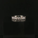 14k White Gold and 1cttw Diamond Half Eternity Band Ring Size 4.5