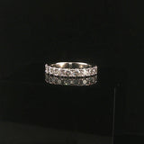 14k White Gold and 1cttw Diamond Half Eternity Band Ring Size 4.5